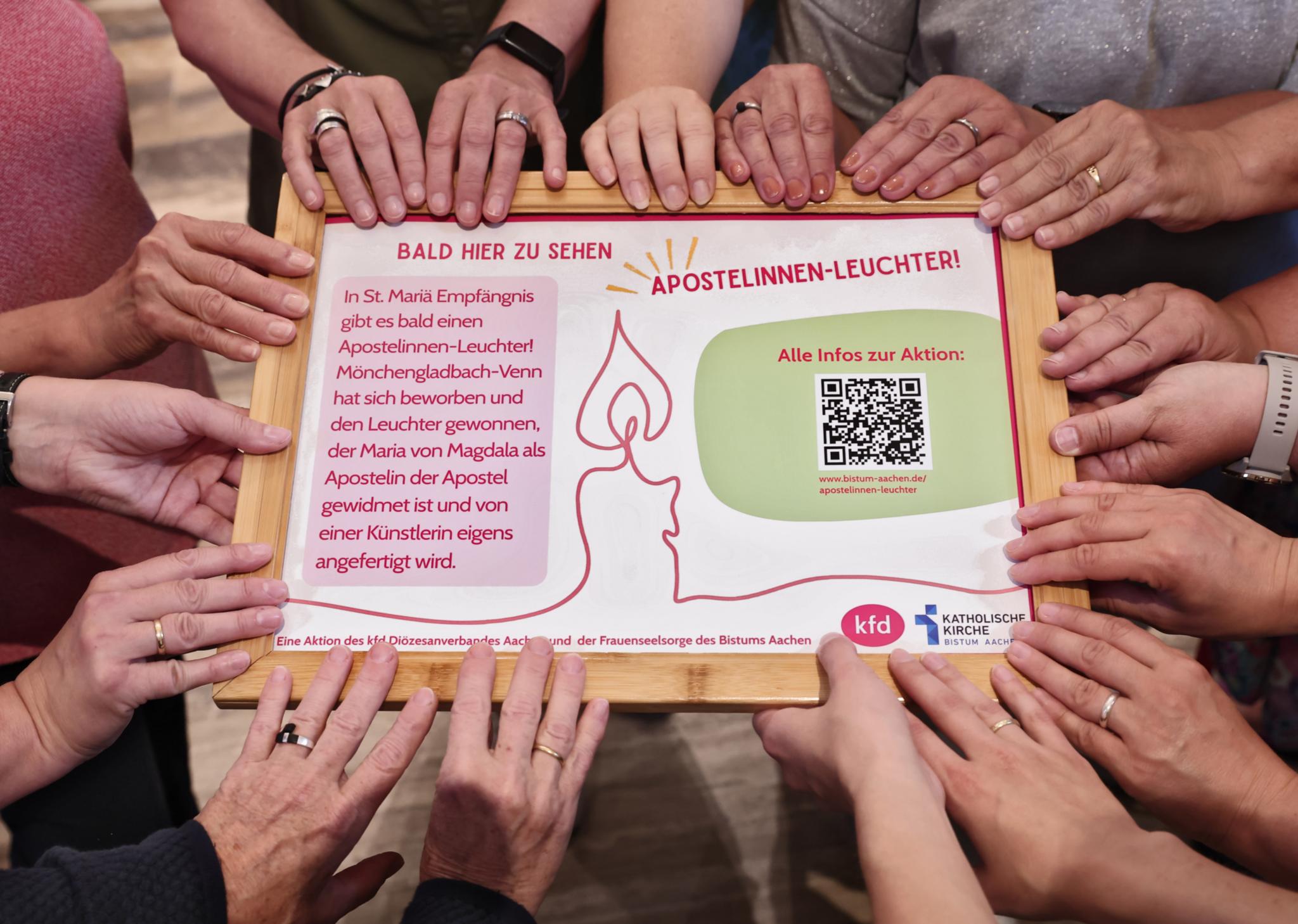 Gewinner der Aktion Apostelinnen-Leuchter Mönchengladbach Venn, Maria Empfängnis