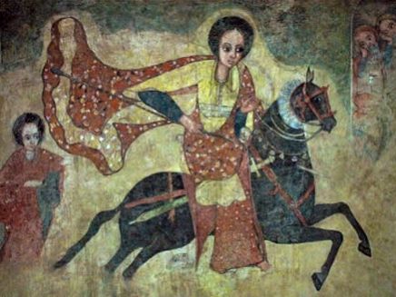 Die Königin von Saba, äthiopisches Fresko