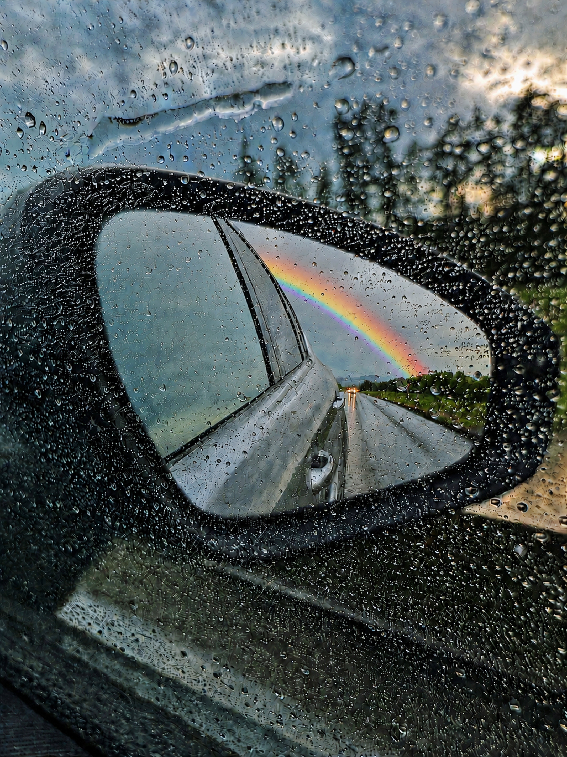 autospiegel regenbogen