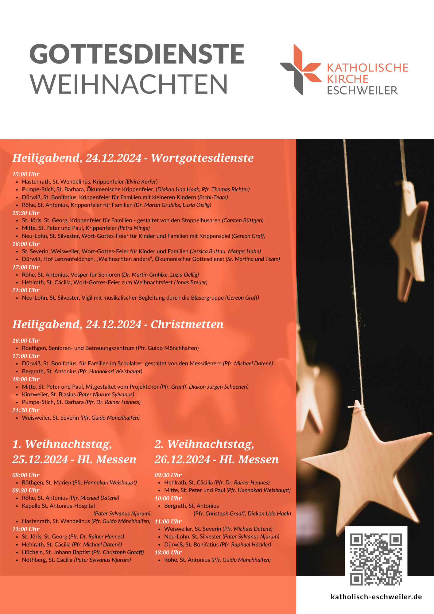 Weihnachten Gottesdienste 2024