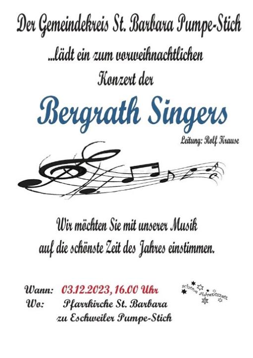Bergrath Singers in St. Barbara Katholisch in Eschweiler