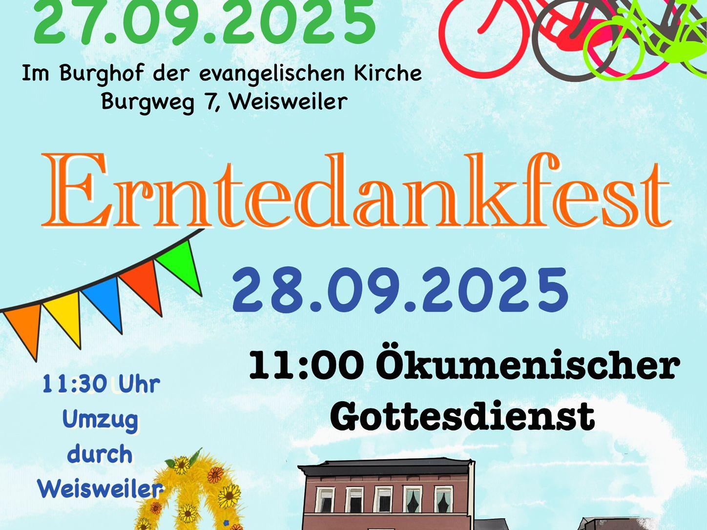 Fahrradschmücken und Erntedankfest