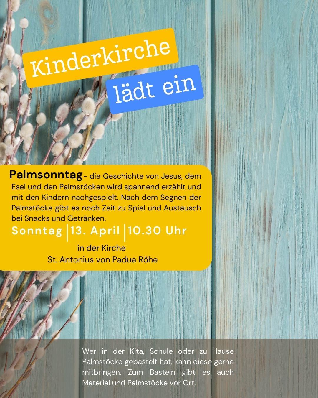 Kinderkirche Palmsonntag 2025