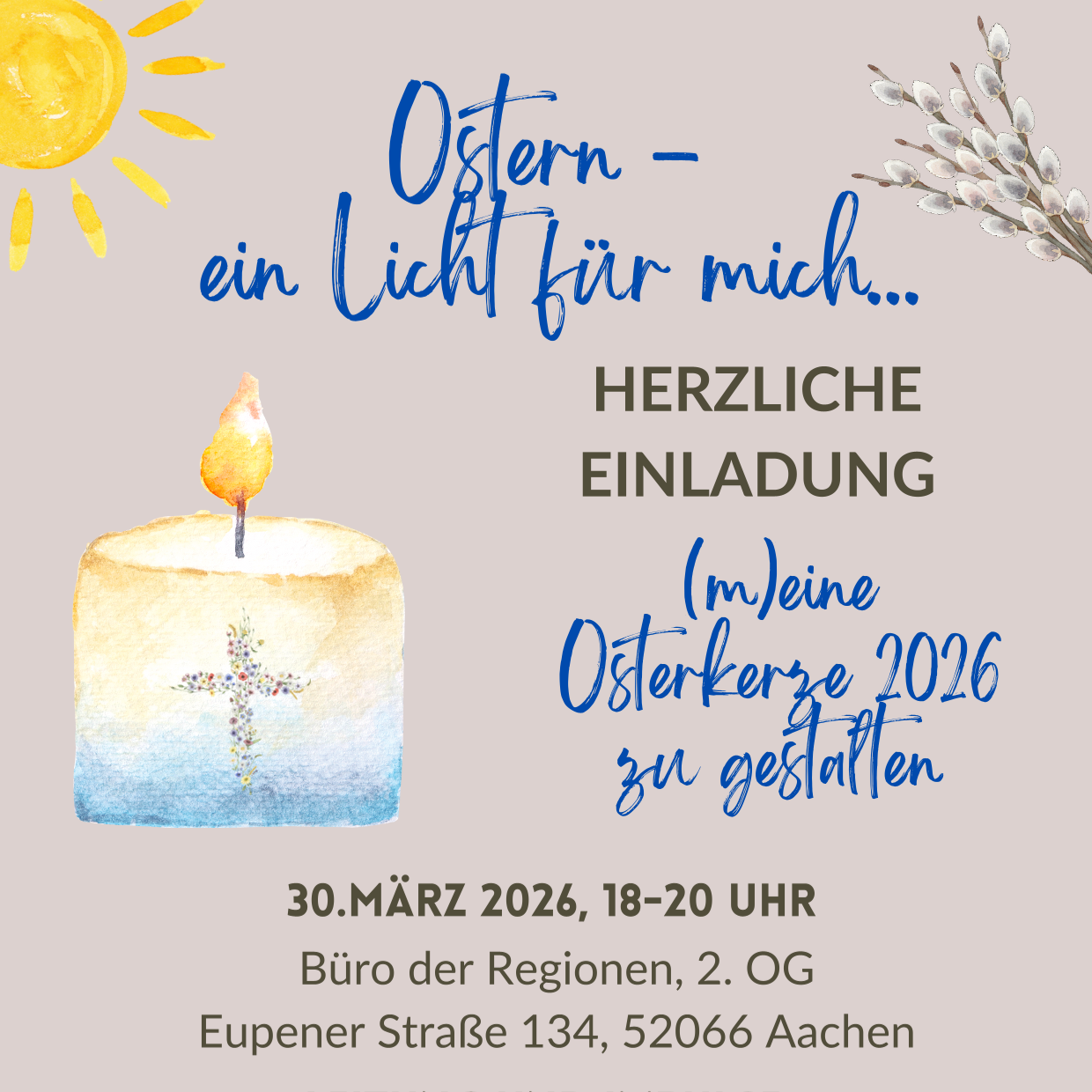 Osterkerzen gestalten Aachen