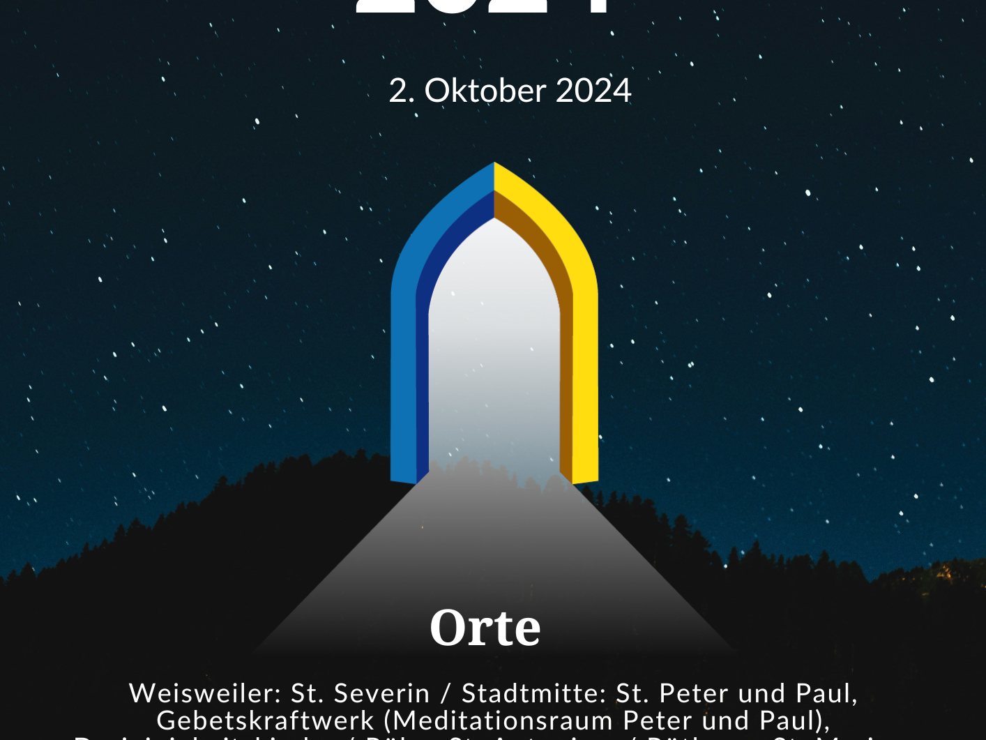 Nacht der offenen Kirchen am 2. Oktober 2024