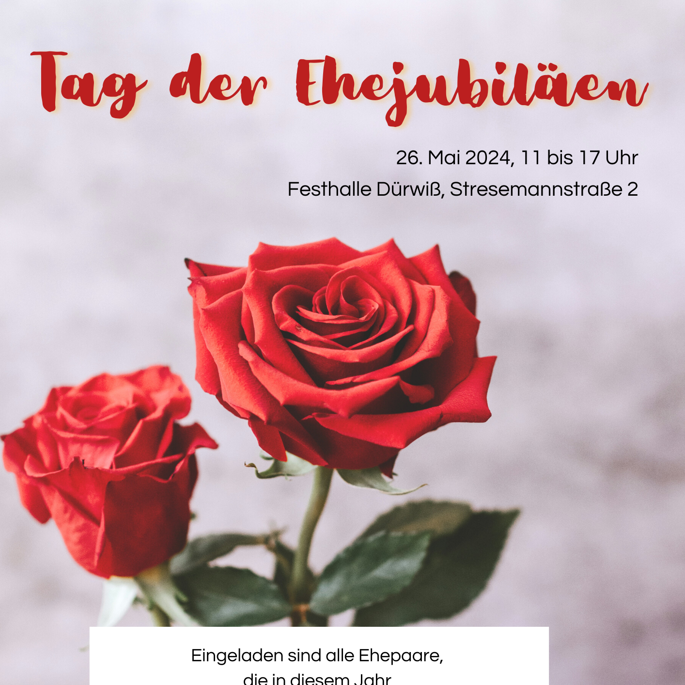 Tag der Ehejubiläen 2024