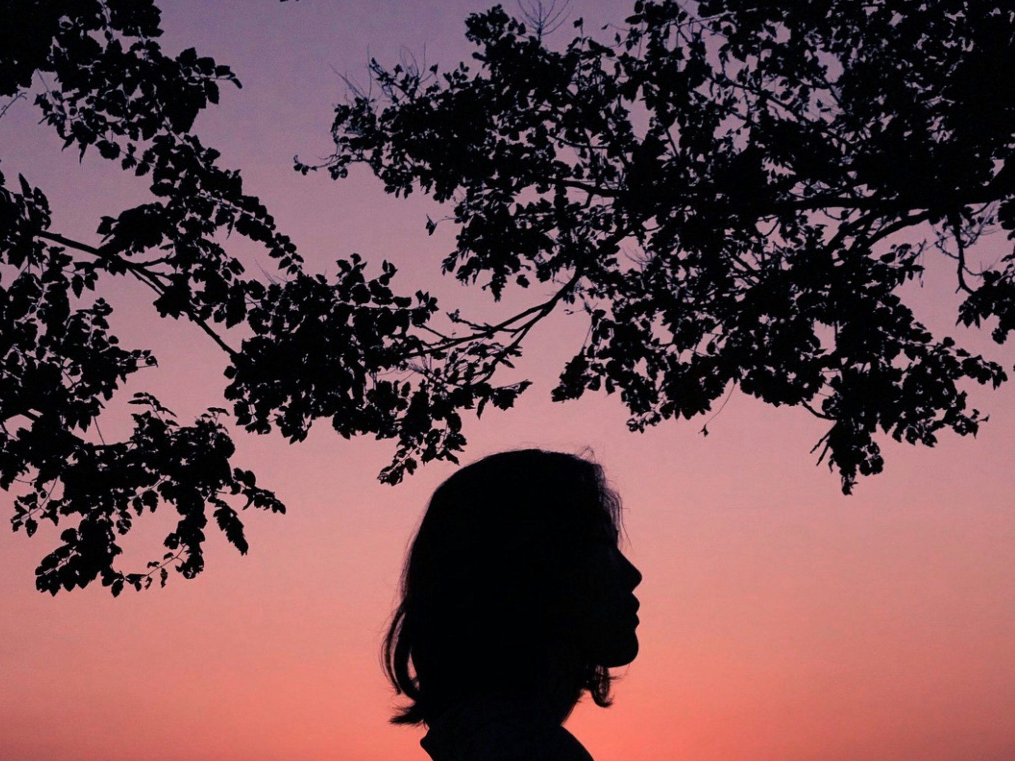 Silhouette einer Frau