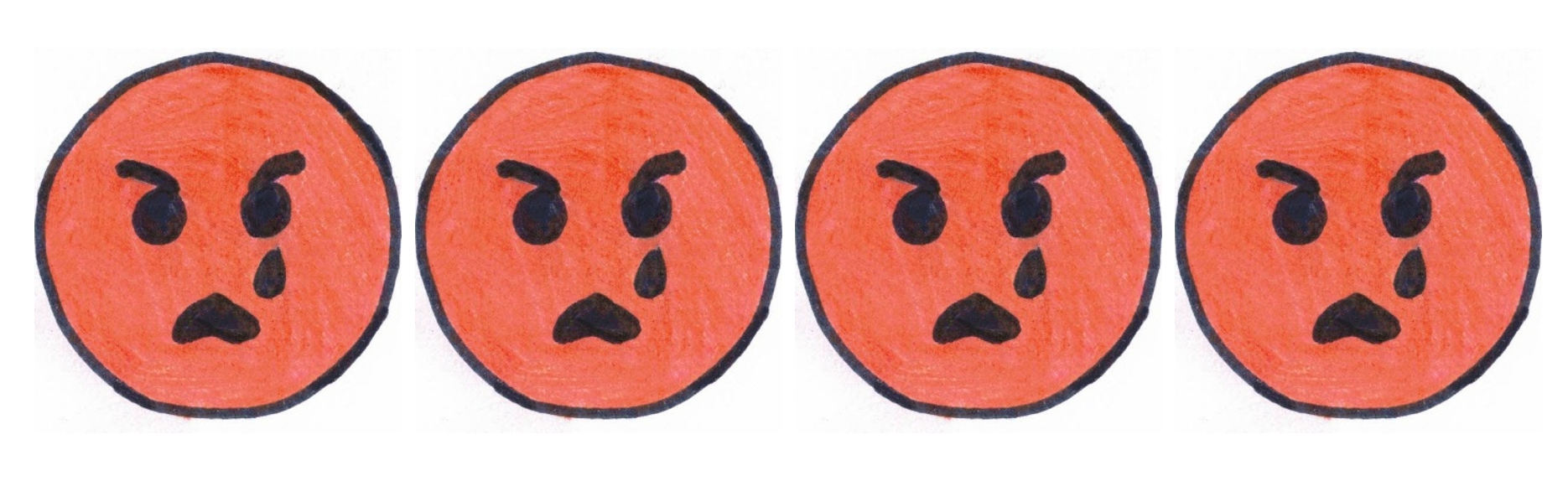 Wütende Gesichter